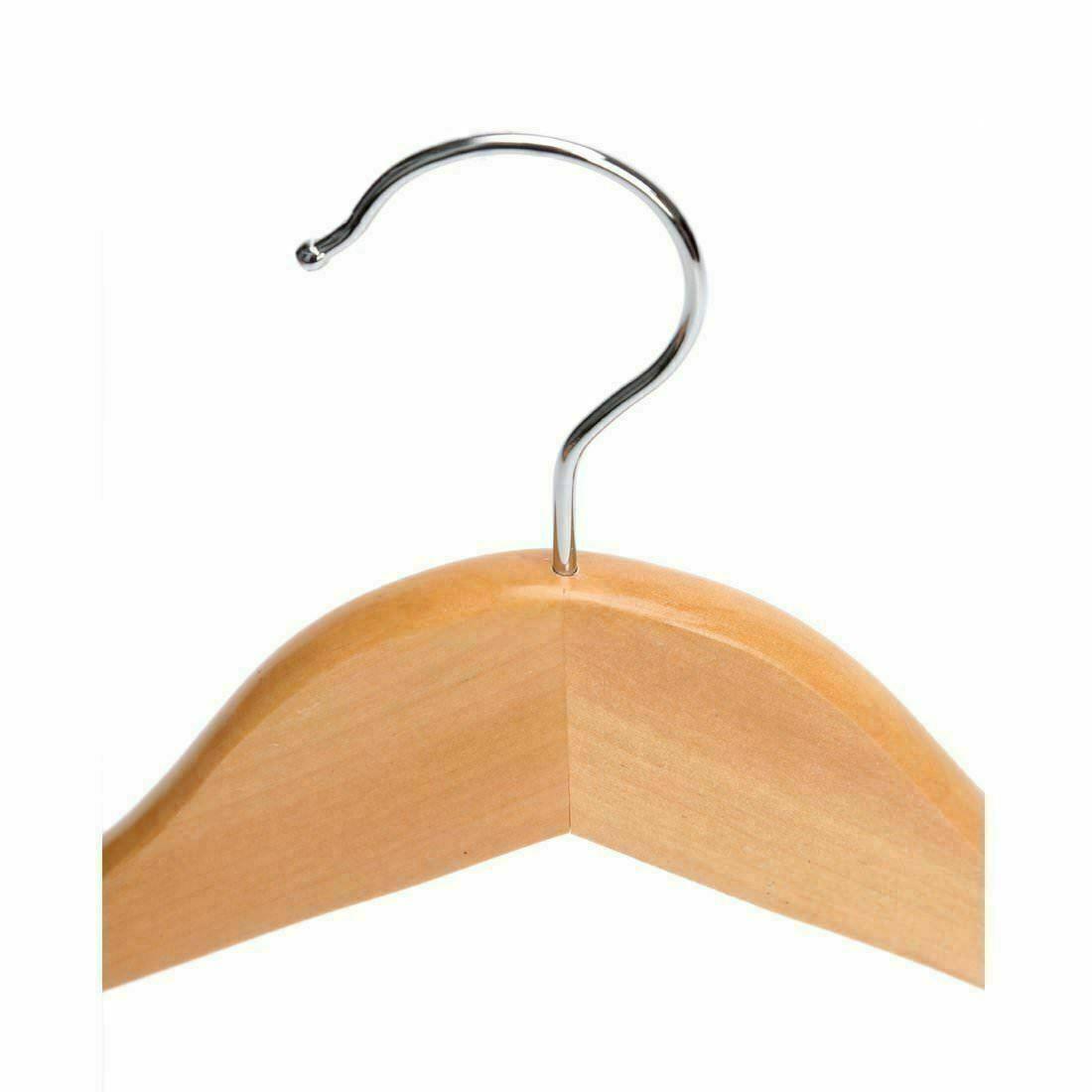 X20 WOODEN COAT HANGERS SUIT GARMENT CLOTHES