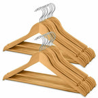 X20 WOODEN COAT HANGERS SUIT GARMENT CLOTHES